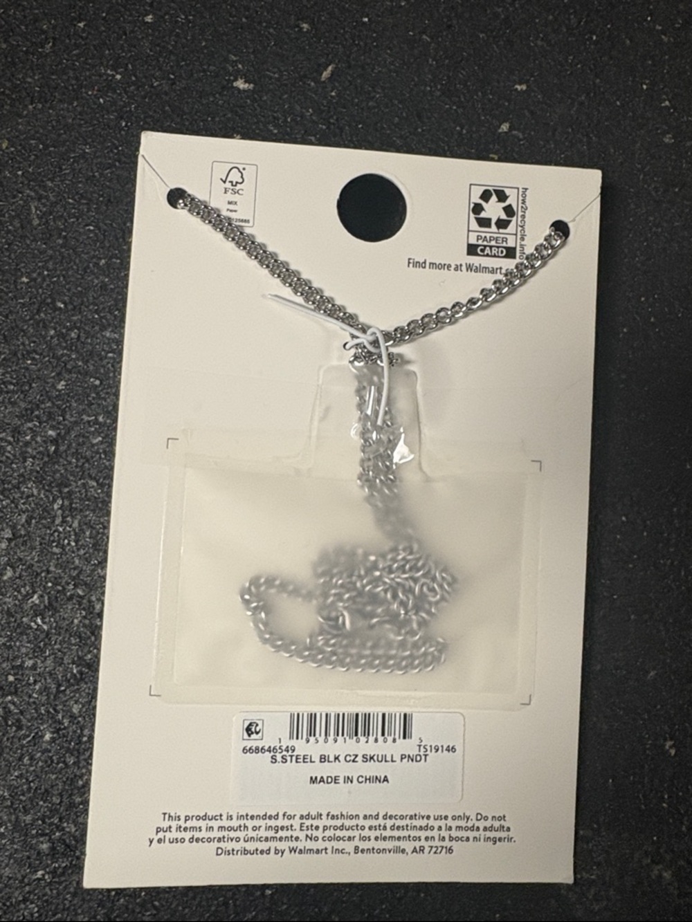 Believe by Brilliance Men's Silver Skull Pendant Necklace - Picture 4 of 4